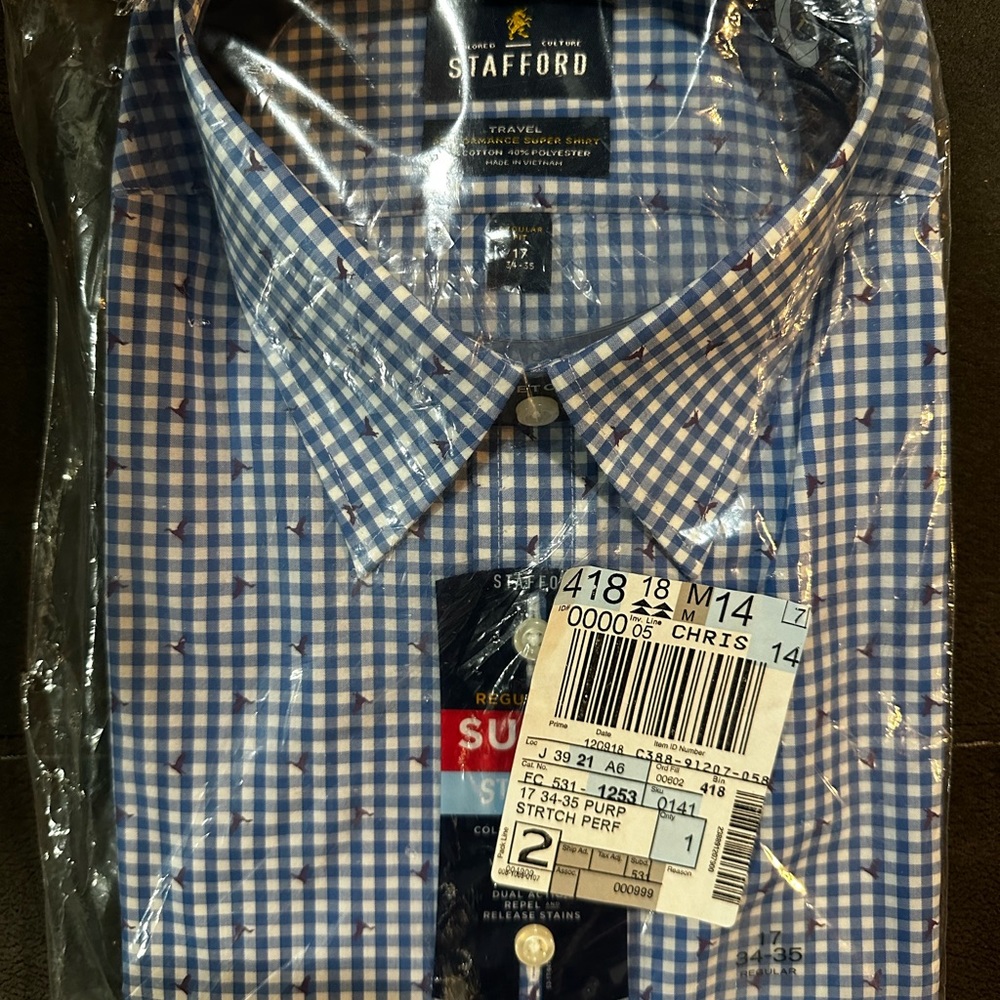 Stanford dress shirt 17 regular fit 34-35